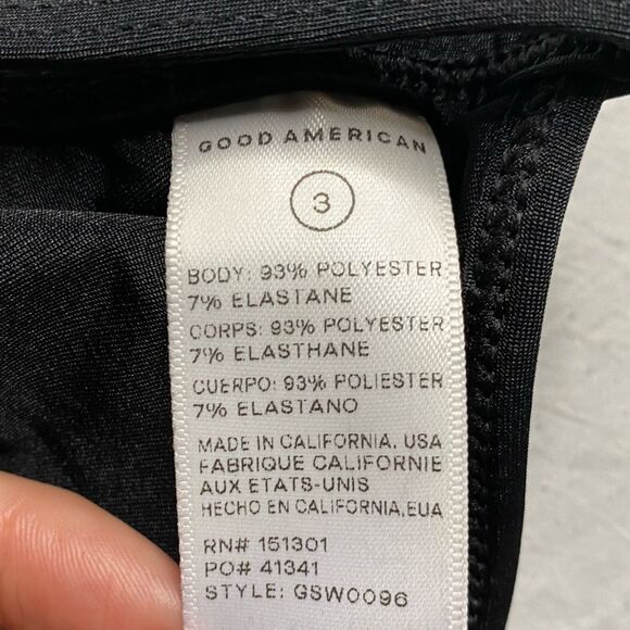 Good American Women's Triangle Support Bikini Top Black Size 3 (Large) NWOT - Picture 8 of 10